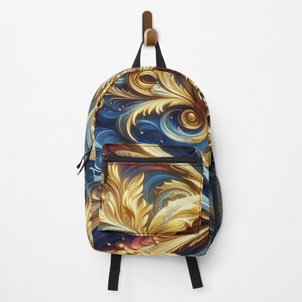Item preview, A colourful masterpiece: golden waves in bright colours designed and sold by FotoworldEdel.