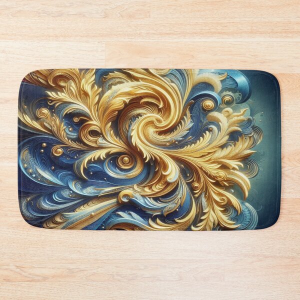 Item preview, A colourful masterpiece: golden waves in bright colours designed and sold by FotoworldEdel.