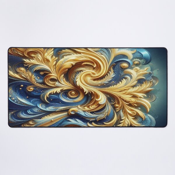 Item preview, A colourful masterpiece: golden waves in bright colours designed and sold by FotoworldEdel.