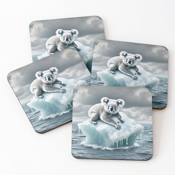 Item preview, Koala drifting on melting iceberg in the ocean designed and sold by Koalangel.