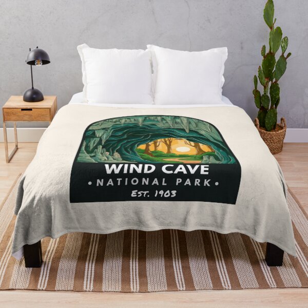 Item preview, Wind Cave National Park, Vintage travel designed and sold by PinkandP.