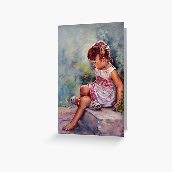 Tired little Sofie Greeting Card