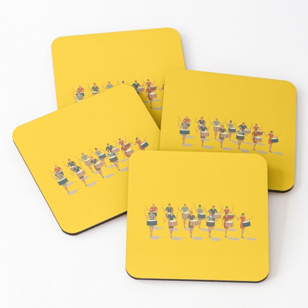 Item preview, Twelve Drummers Drumming Mid-Mod Stencil-Style 1 designed and sold by taiche.