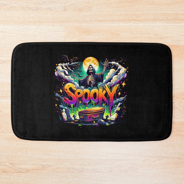 Item preview, Skeleton in the Graveyard Watercolor Art – Spooky Full Moon Halloween Design for Shirts, Mugs, Stickers & More designed and sold by artedigital99.