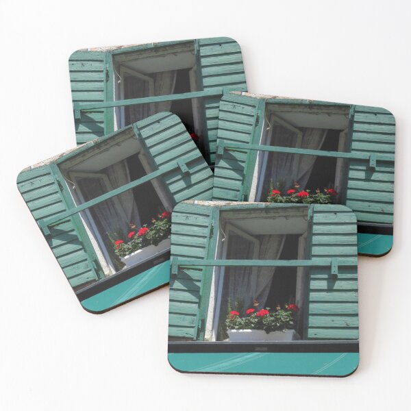 Item preview, Green Shutters & Red Geraniums  designed and sold by wiggyofipswich.