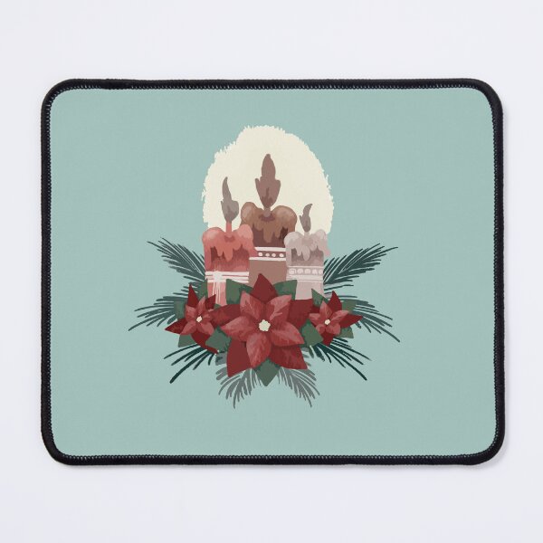 Item preview, Christmas Candle with Poinsettia tree designed and sold by KrissaEsme.