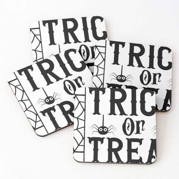 Item preview, Simple Black Trick or Treat Slogan with Small Spiders designed and sold by Steve Wilfong.