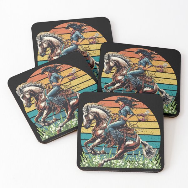 Item preview, Woman cowboy on horseback. designed and sold by MagelliShop.