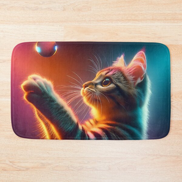 Item preview, A Curious Cat Catching a Ball designed and sold by thebigleebowski.