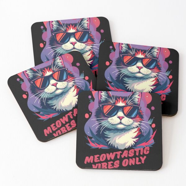 Item preview, Meowtastic Vibes Only Cool Cat Design designed and sold by sadman73.