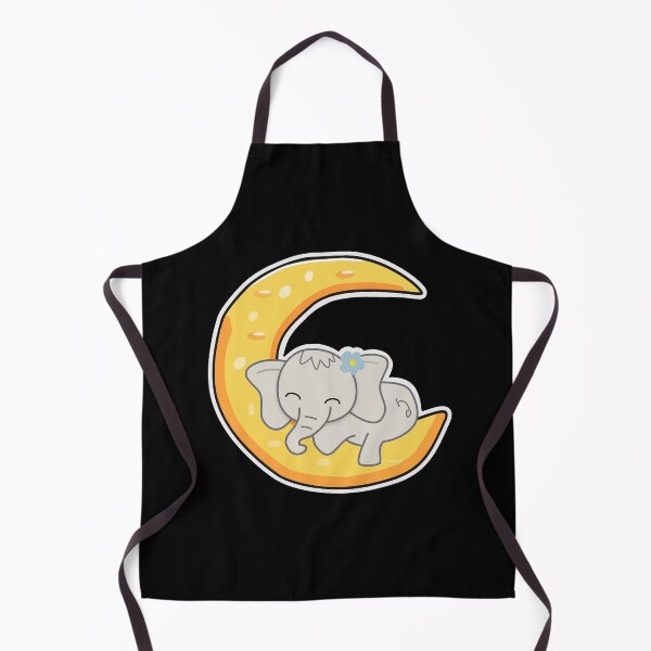 Item preview, Kiana Cute & Adorable Baby Elephant Sleeping on a Crescent Moon designed and sold by NAMITRA.