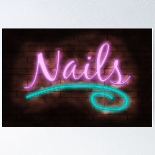Item preview, Neon Nails Sign designed and sold by Packrat.