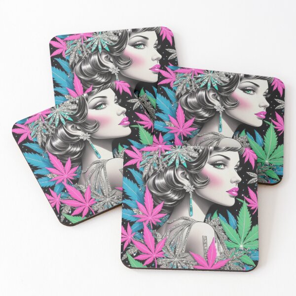 Item preview, Marijuana Princess - Dazzling Colorful Pink, Blue, Green, Rhinestone designed and sold by JLEmporium.