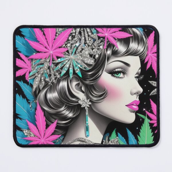 Item preview, Marijuana Princess - Dazzling Colorful Pink, Blue, Green, Rhinestone designed and sold by JLEmporium.