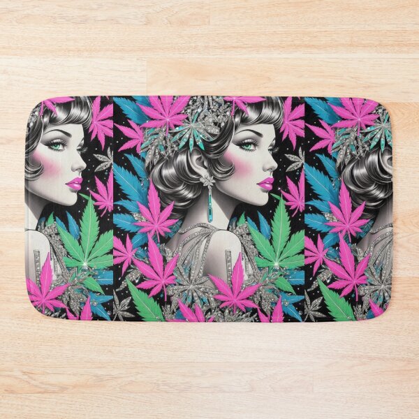 Artikelvorschau, Marijuana Princess - Schillerndes, farbenfrohes Pink, Blau, Grün, Strass entworfen und verkauft von JLEmporium.