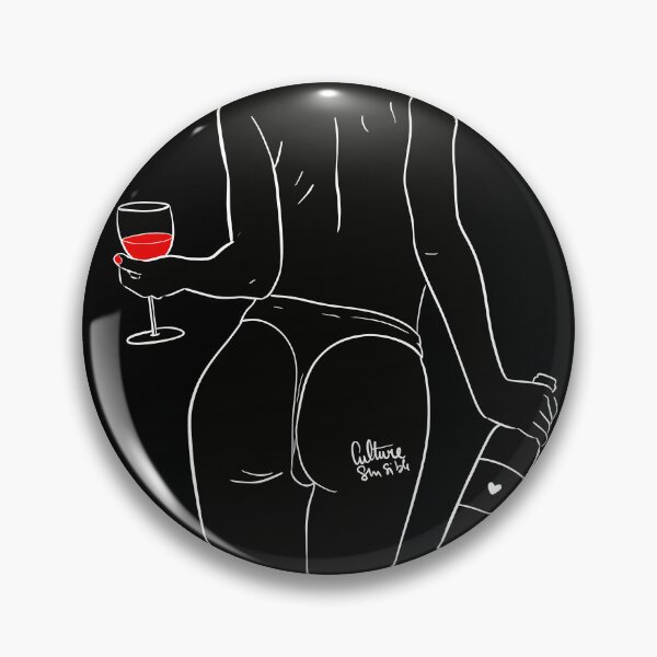 Artikelvorschau, nackt von hinten mit einem Glas Wein entworfen und verkauft von Culturesensible.