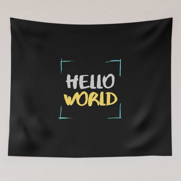Item preview, Hello WORLD, Fresh Beginnings, Futuristic Vibes designed and sold by Colorful-Garden.