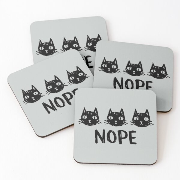 Item preview, Black cat say NOPE designed and sold by Moreas.