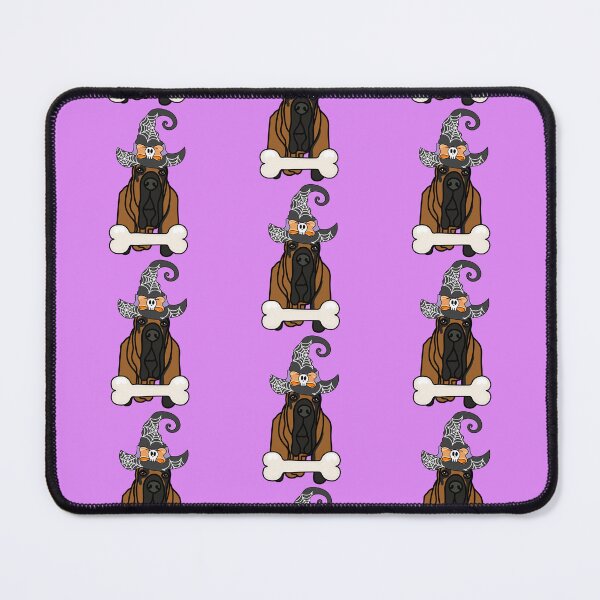Item preview, Blood Hound Dog with Witch Hat – Spooky & Cute Halloween Design designed and sold by MrsCreative1.