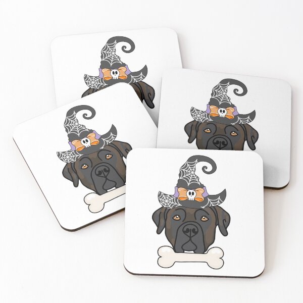 Item preview, Boerboel Black Dog with Witch Hat – Spooky & Cute Halloween Design designed and sold by MrsCreative1.