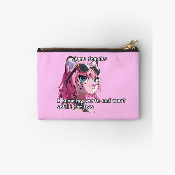 Item preview, Pink jaguar sigma female anime style meme quote  designed and sold by pinkuardesign.