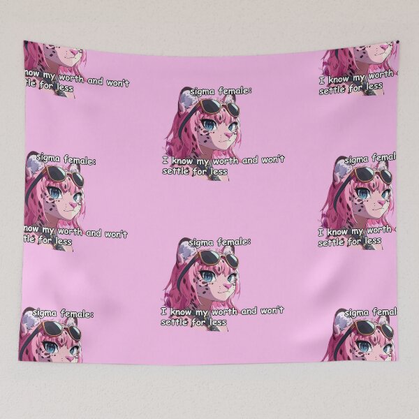 Item preview, Pink jaguar sigma female anime style meme quote  designed and sold by pinkuardesign.