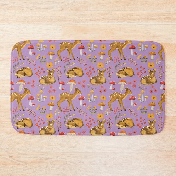 Item preview, Autumn Baby Deer Scene Purple designed and sold by HematiteDesign.