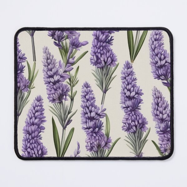 Item preview, White Background Lavender Allover Pattern designed and sold by DreamCraze.
