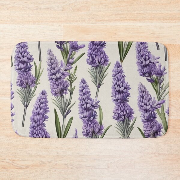 Item preview, White Background Lavender Allover Pattern designed and sold by DreamCraze.