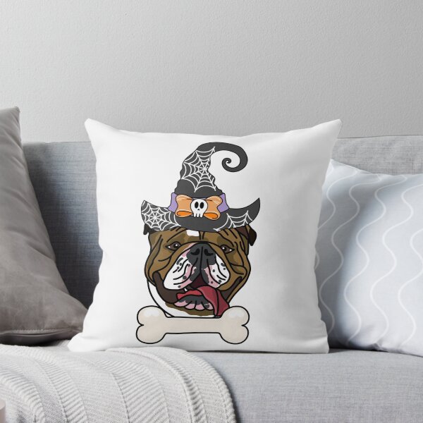 Artikelvorschau, Bulldogge mit Hexenhut – Gruseliges und süßes Halloween-Design entworfen und verkauft von MrsCreative1.