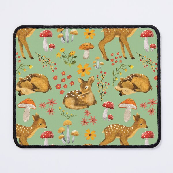 Item preview, Autumn Baby Deer Scene Green designed and sold by HematiteDesign.
