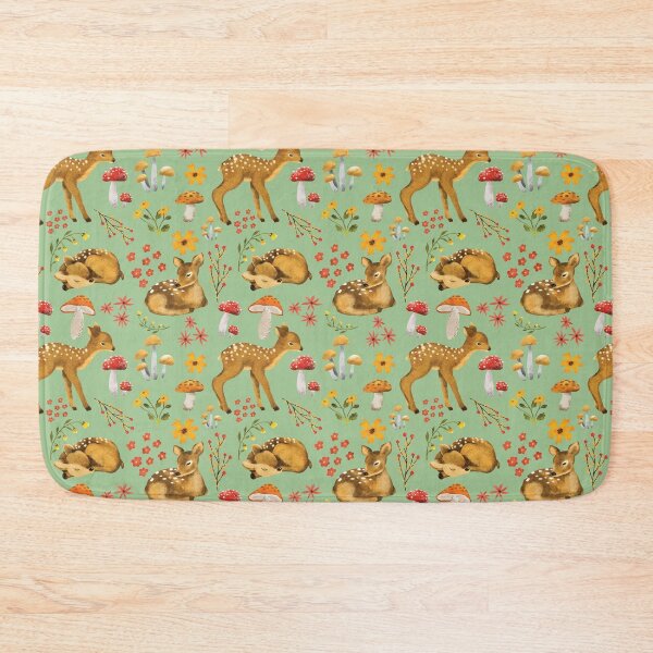 Item preview, Autumn Baby Deer Scene Green designed and sold by HematiteDesign.