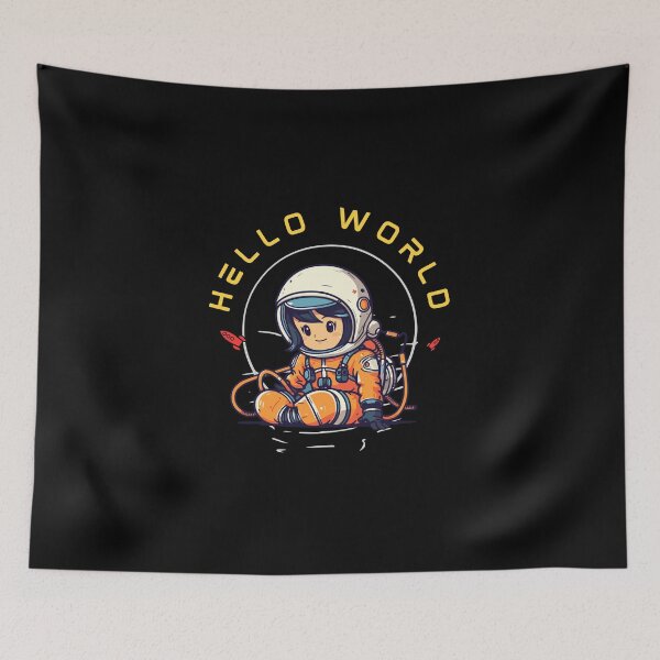 Item preview, Hello WORLD, Fresh Beginnings, Futuristic Vibes designed and sold by Colorful-Garden.