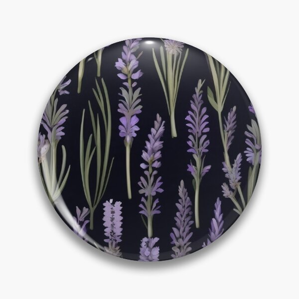 Item preview, Black Background Lavender Herbal Medicine Pattern designed and sold by DreamCraze.