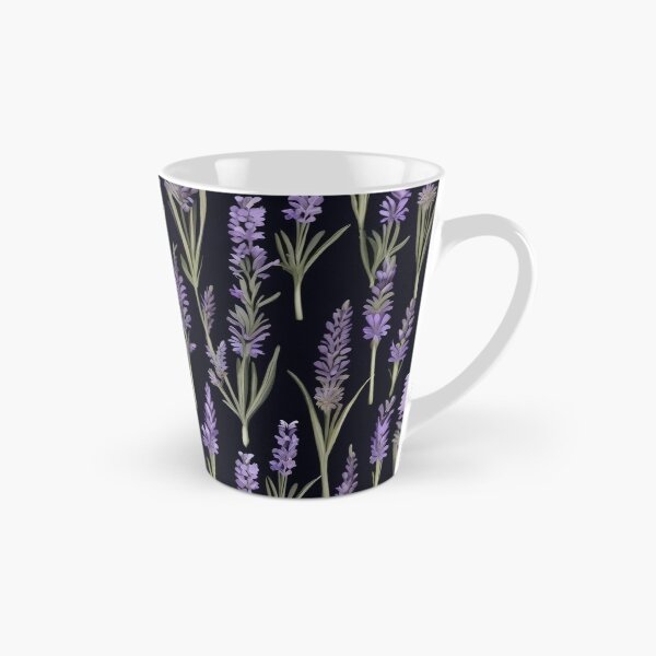 Item preview, Black Background Lavender Herbal Medicine Pattern designed and sold by DreamCraze.