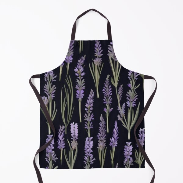 Item preview, Black Background Lavender Herbal Medicine Pattern designed and sold by DreamCraze.