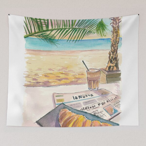 Item preview, Beach Breakfast with Brioche Cafe and News designed and sold by artshop77.