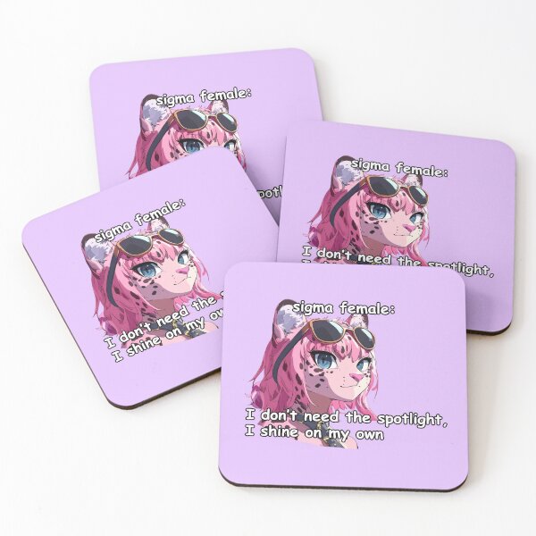 Item preview, Pink jaguar sigma female anime style meme quote  designed and sold by pinkuardesign.