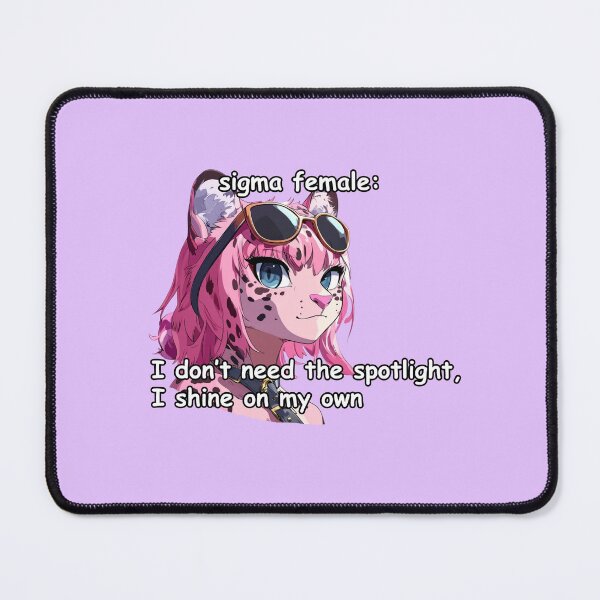 Item preview, Pink jaguar sigma female anime style meme quote designed and sold by pinkuardesign.