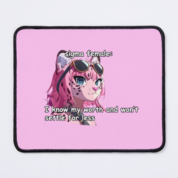 Item preview, Pink jaguar sigma female anime style meme quote designed and sold by pinkuardesign.