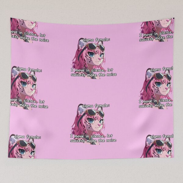 Item preview, Pink jaguar sigma female anime style meme quote  designed and sold by pinkuardesign.