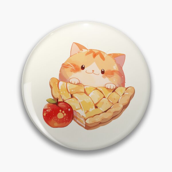 Item preview, Chubby Cat and a Slice of Apple Pie designed and sold by NikoNekoDesigns.