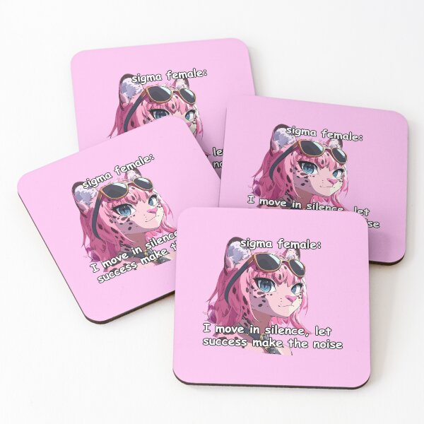 Item preview, Pink jaguar sigma female anime style meme quote  designed and sold by pinkuardesign.