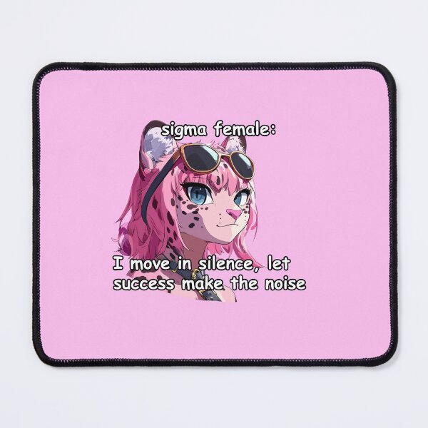Item preview, Pink jaguar sigma female anime style meme quote designed and sold by pinkuardesign.