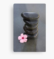 Zen Stones and a Friend Metal Print