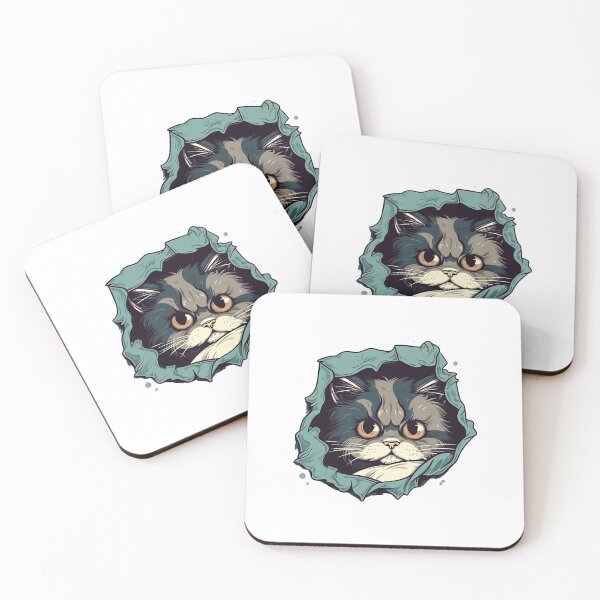 Item preview, Awesome Cat kitten look from torn fabric Hole Cloth Cute Cat Lover Owner designed and sold by ELBERSAID.
