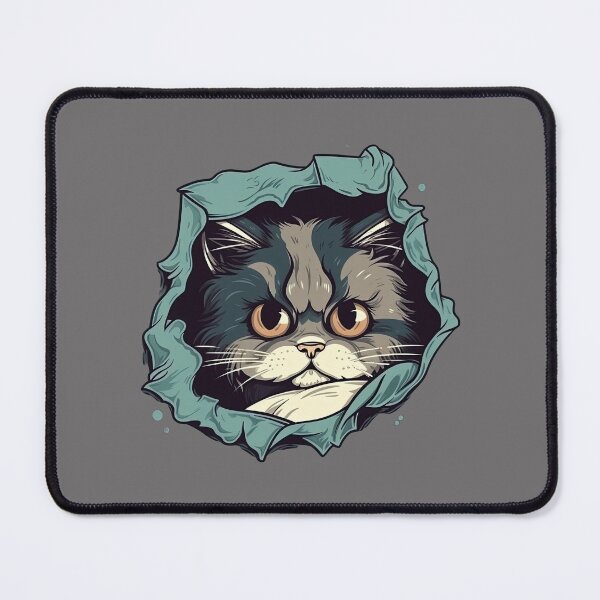 Item preview, Awesome Cat kitten look from torn fabric Hole Cloth Cute Cat Lover Owner designed and sold by ELBERSAID.