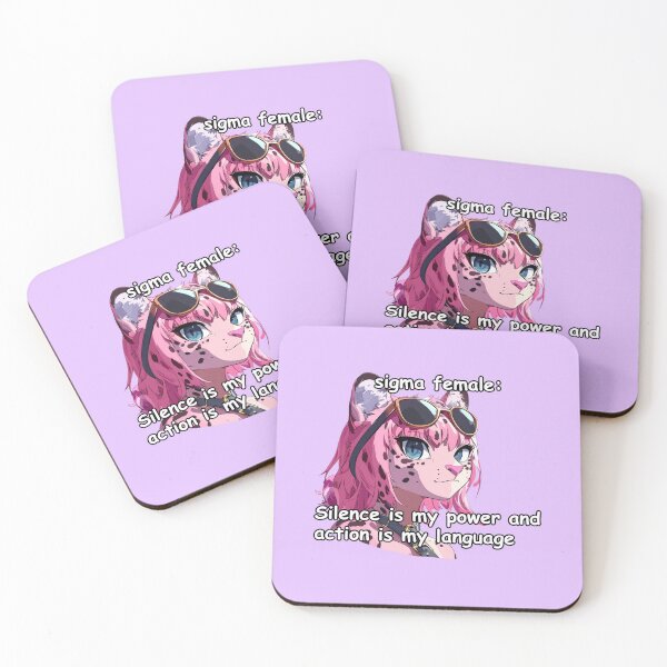 Item preview, Pink jaguar sigma female anime style meme quote  designed and sold by pinkuardesign.