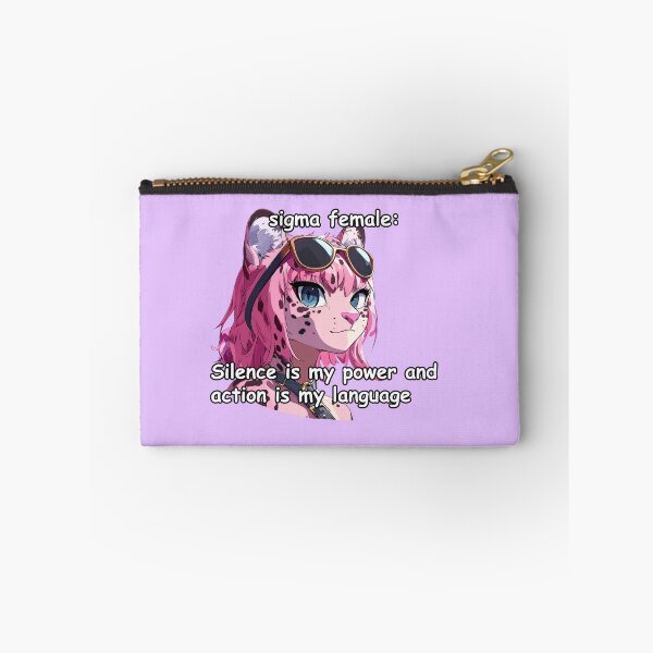 Item preview, Pink jaguar sigma female anime style meme quote  designed and sold by pinkuardesign.