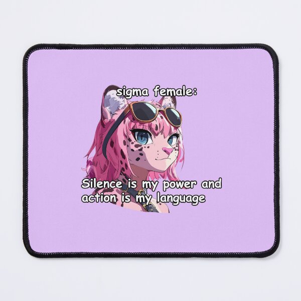 Item preview, Pink jaguar sigma female anime style meme quote designed and sold by pinkuardesign.